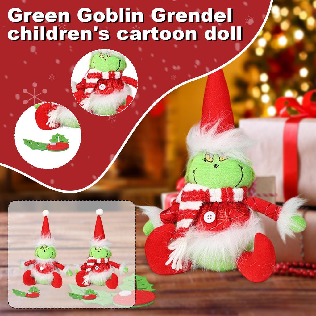 Plush Toy Green Foam Doll Children's Cartoon Doll Christmas Cute Dolls