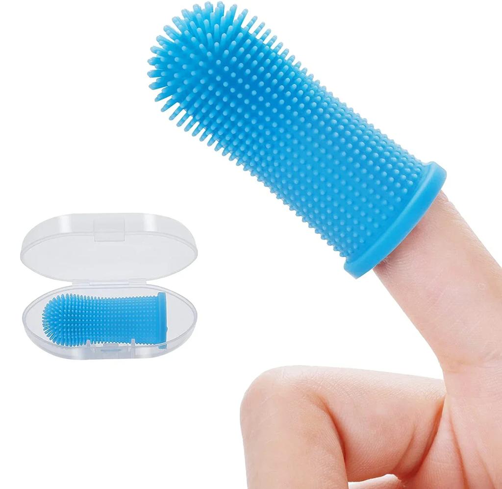 Pet Supplies Dog Cat Cleaning Toothbrush Tool for Bad Breath and Tartar, Soft Finger Brush