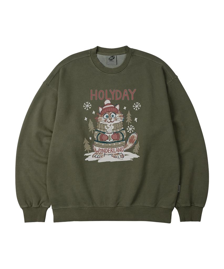 WILDROCK Hollysheesh Holyday Кот Пигментный Свободный Свитшот_5 Цв