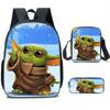 Baby Yoda Rucksack Set 3-teilig Kinder Schultasche Kleinkind Buchtasche