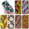 Aesthetic African Wax Fabic Phone Case For Xiaomi Mi A2 8 9 SE Note 10 10T 11 12 Lite 9T 11T 12S 12T Pro A3 6X 12X Black Cover