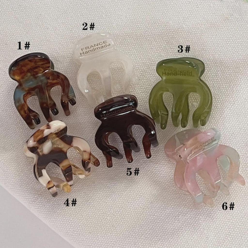 Корейская золотая ретро мини-заколка для волос из ацетата для челки - Simple Niche Princess Style