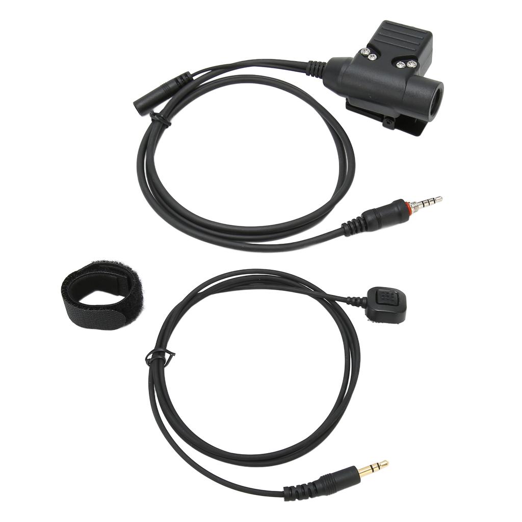 PTT Adapter with Back Clip Push To Talk Portable Radio Headset Adapter for Vertex VX?6R VX?7R