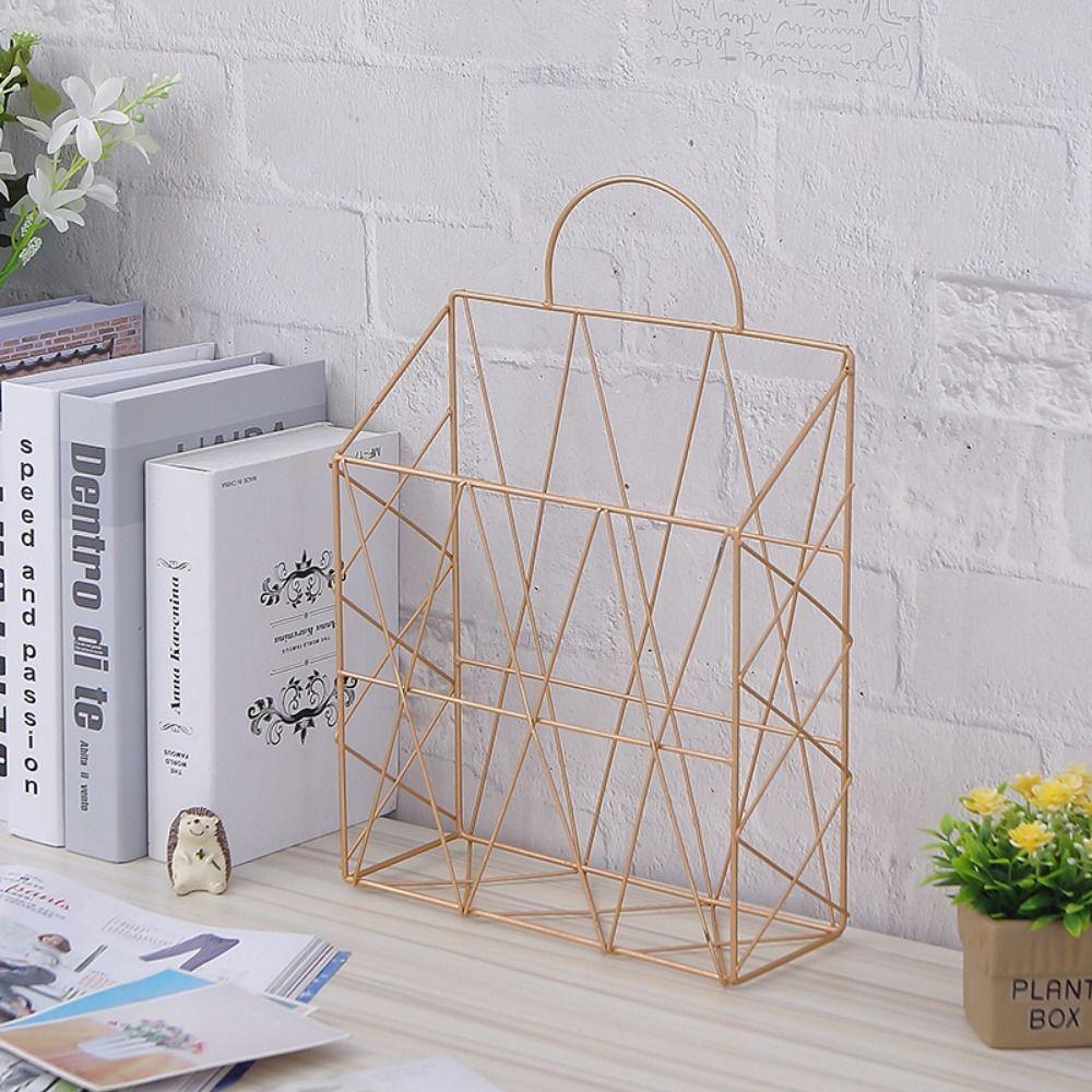 Hanging Heavy Duty for Office Home Bookshelf File Holder Desktop Organizer Rack Newspaper Holder