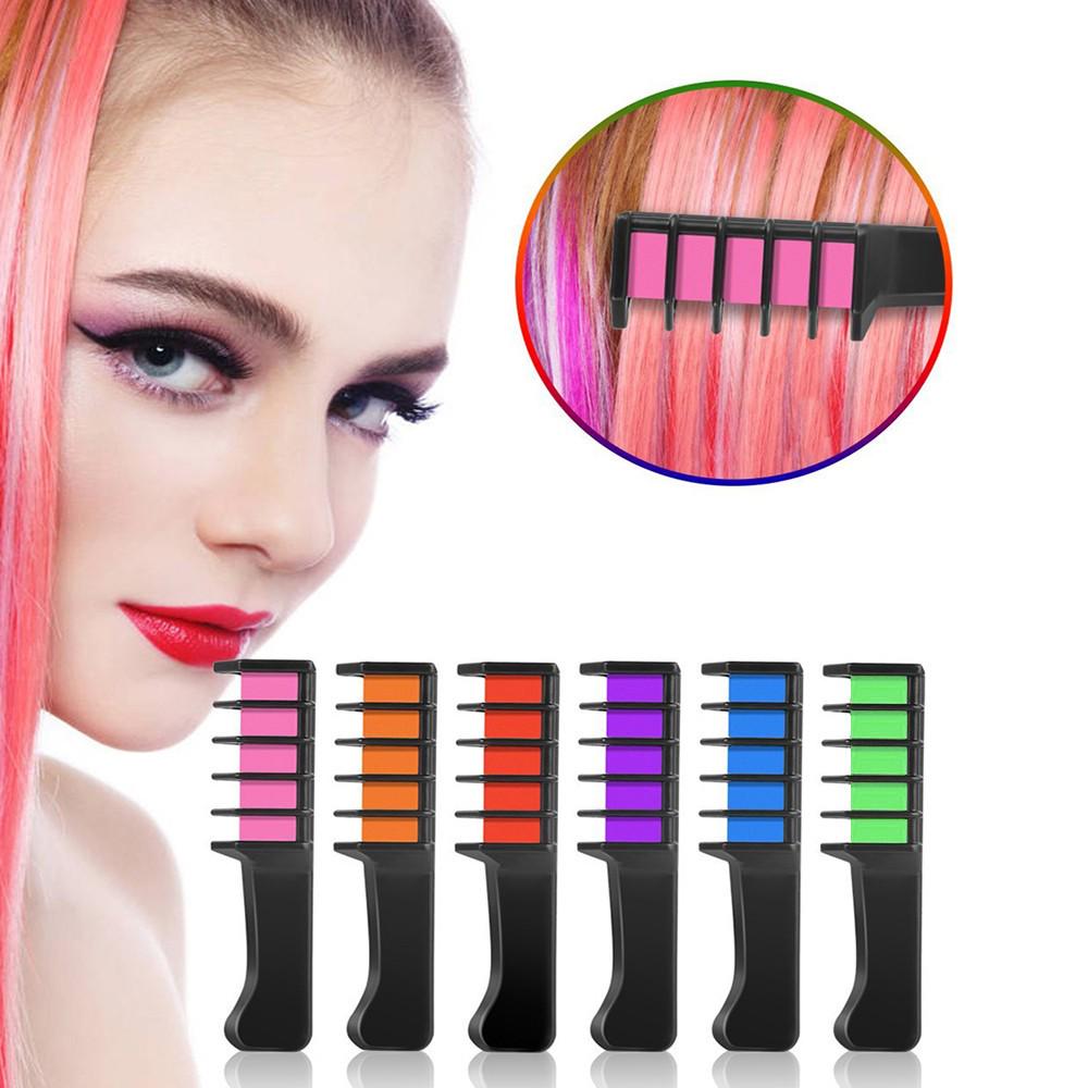 Temporary Hair Chalk Dye Powder With Comb Salon Hair Mascara Crayo
