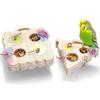 Pet Bird Parrot Wood Foraging Platform Stand Rack Triangle/Square Chewing Bites Intelligence Feeders Natural Stand For Parrots