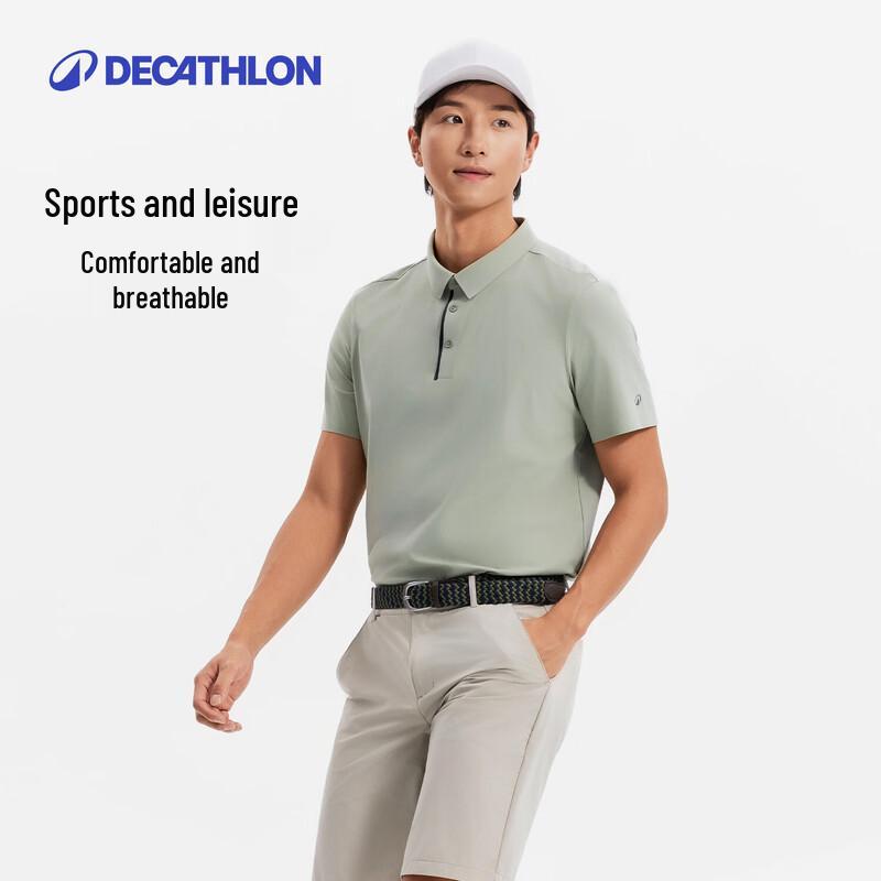 Мужская футболка-поло для гольфа Decathlon с защитой от солнца, с коротким рукавом