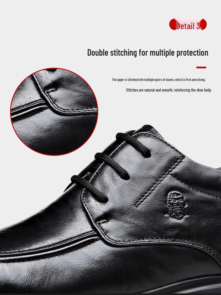 Genuine Leather Men's High-Top Winter Shoes - Warm Cowhide with Thick Velvet Lining