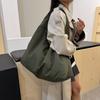 Zipper Large Capacity Tote Bag Cloth Versatile Commuting Handbag All-match Nylon Shoulder Bag  Work
