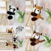 Cute Plush Panda And Raccoon Clip Plush Toys For Travel Gifts And Notes Holders