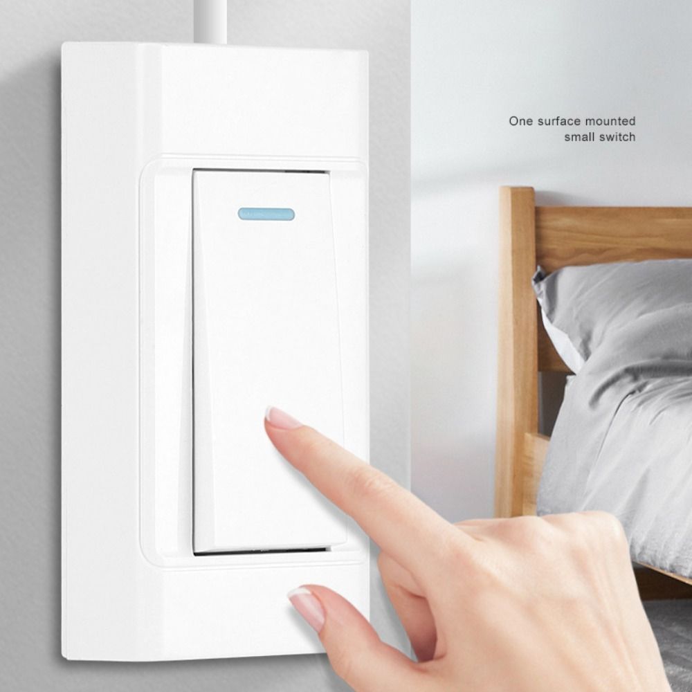New 1 Gang 1 Way Surface-mounted Control Switch 110~250V Hand-pinched Mini Switch 2 Gang 2 Way Small Switch Bedside