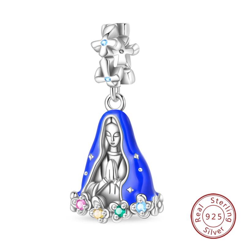 Медные подвески-шармы Nossa Senhora Aparecida, подходят для оригинальных браслетов Qikaola, для изготовления украшений своими руками для женщин
