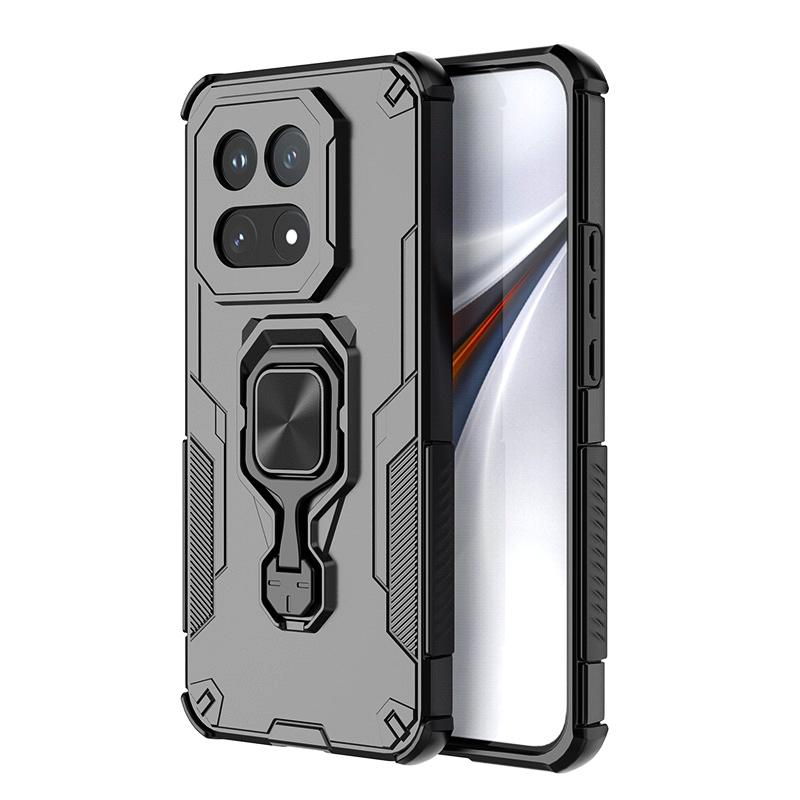 KEYSION Ударопрочный бронированный чехол для IQOO 15 5G Мягкий силикон+ПК Вертикальная металлическая подставка-кольцо Задняя крышка телефона для IQOO 15