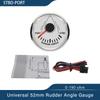 New Universal 52mm 85mm Marine Boat Rudder Angle Indicator Gauge 12V 24V with Red Backlight 0-190 ohms for Boat Yacht Vessel