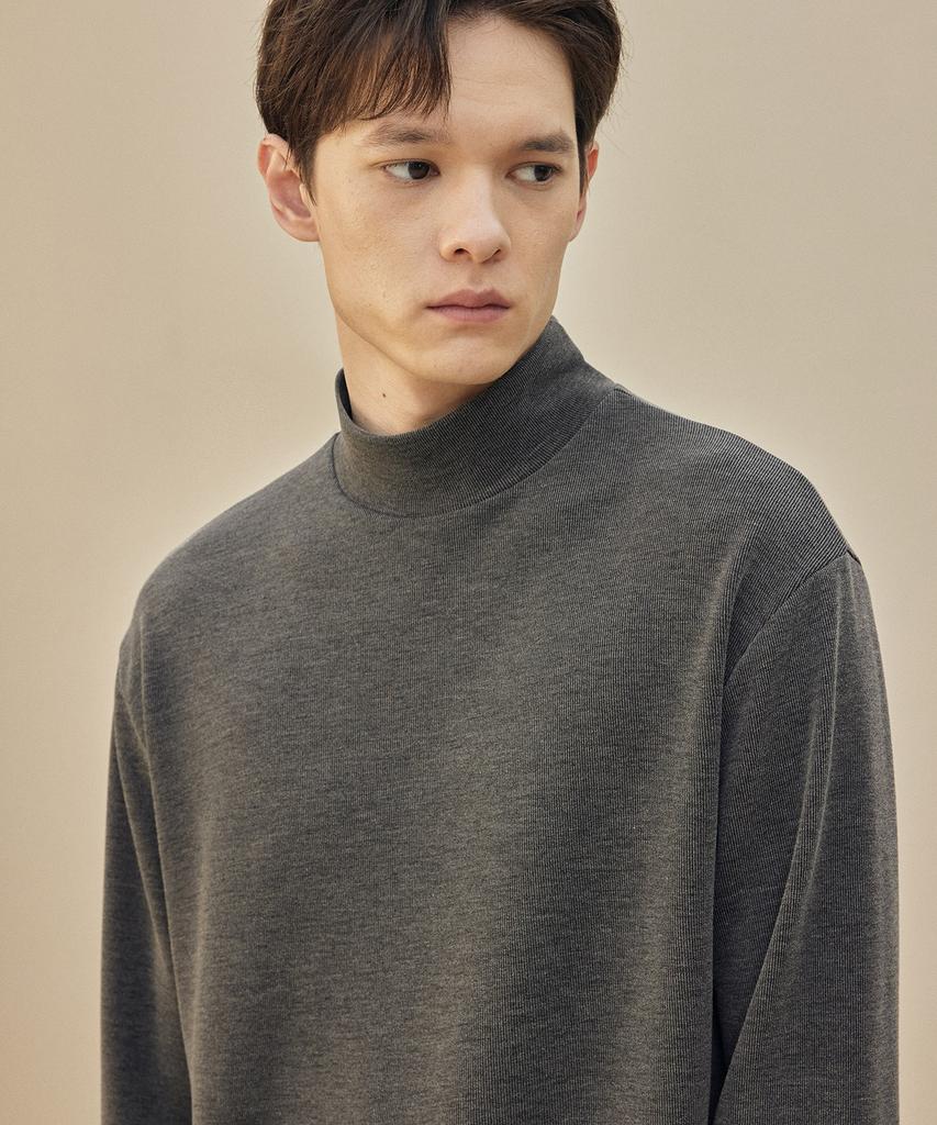 FILLUMINATE [Black B-Steady Half Turtleneck-Charcoal