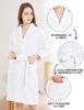 Халат махровый хлопковый после бани одежда длинный горячий источник отель банные принадлежности подарок белый LL [Otosuzu] женский мужской 100%