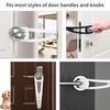 2 Pcs Cute Cat Paw Shaped Cat Door Latch Holder Adjustable Door Strap for Pets