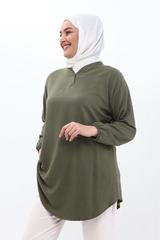 Женская блузка большого размера, удобная туника из мягкой ткани из вискозы и хлопка