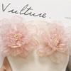2Pcs Pink Artificial Flowers DIY Wedding Dress Clothing Shoes Hats Hairpin Jewelry Accessories Fabric 9CM Wide