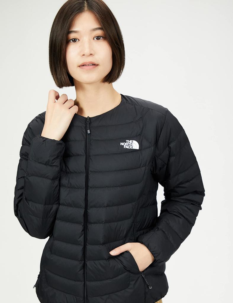 The North Face Thunder Round Neck Cold and Size L Women's Jacket, Water-Repellent, Photonic, Weather, Warm, Black,