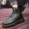 Martin Boots Men's Winter Cotton Shoes Velvet Leather Waterproof High-top Leather Boots Men's Shoes Warm Casual Versatile