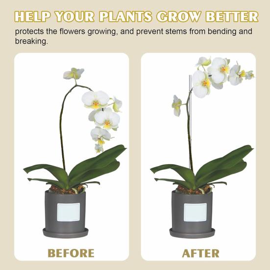 16 шт., прочные многоразовые палочки для растений, прозрачные акриловые опоры для растений для сада на открытом воздухе
