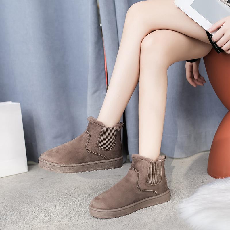 2024 New Women's Snow Boots Comfortable Warm Plush Ankle Boots Women Classic Thickened Fluff Winter Ladies Shoes Chunky Boots Woman