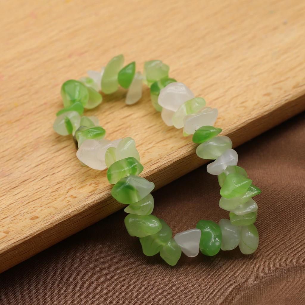 Новый стиль, женский браслет из натурального камня, аквамарин/зеленые агаты, гравийный браслет для женщин, цепочка для подарков на день рождения, 18 см