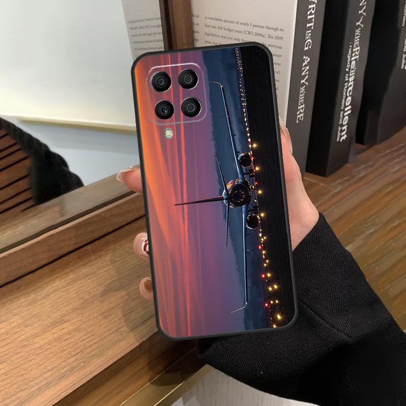 Чехол для телефона Samsung Galaxy M13 M23 M33 M53 M21 M31 M51 M30s M20 M12 M32 M52 M14 M34 M54 с изображением самолета