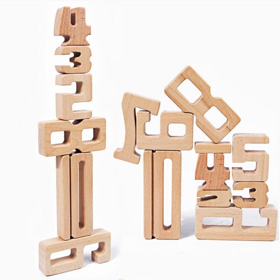 1 набор деревянных конструкторов для развития мелкой моторики, обучающих цифровых блоков, игр на равновесие для малышей, арифметических обучающих блоков для математики