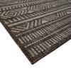 Tapis intérieur-extérieur aspect jute motif ethnique marron 133x170