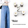 Adjustable Waist-Tightening Buckle: Easily Alter Jean Waist Size with a Detachable, No-sew Button.