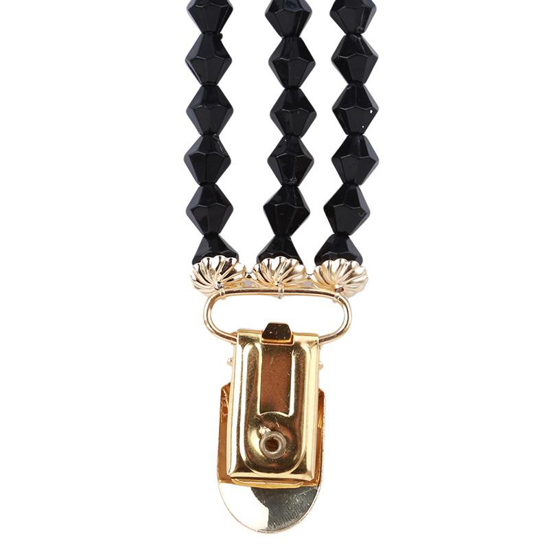 Женская мода бисерный свитер шаль клипсы кардиган воротник утиный рот позолоченный металлический держатель клипсы