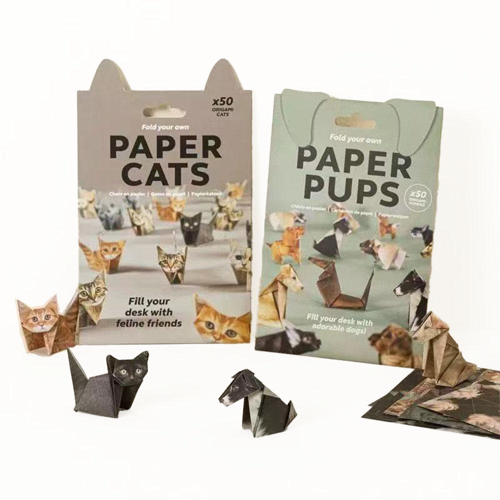 Creative 3D Animal Origami Set Foldable Paper Art for Home Office Desk Decoration Relaxing Craft Project Teens Adults Gift Idea