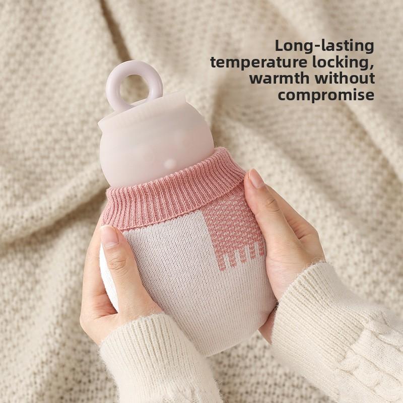 Офисная грелка, наполненная водой, утолщенная взрывозащищенная, милая маленькая силиконовая грелка-снеговик для женщин