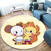 One Piece Jolly Roger Logo Round Area Rug Carpet Rug For Living Room Bedroom Sofa Playroom Decor Nonslip Floor Mat