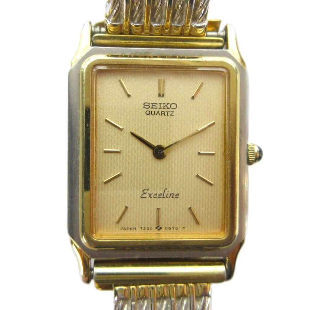 Женские кварцевые часы SEIKO Exceline 7320-6020, Цвет: Золотой/Серебряный, GY18/MQ