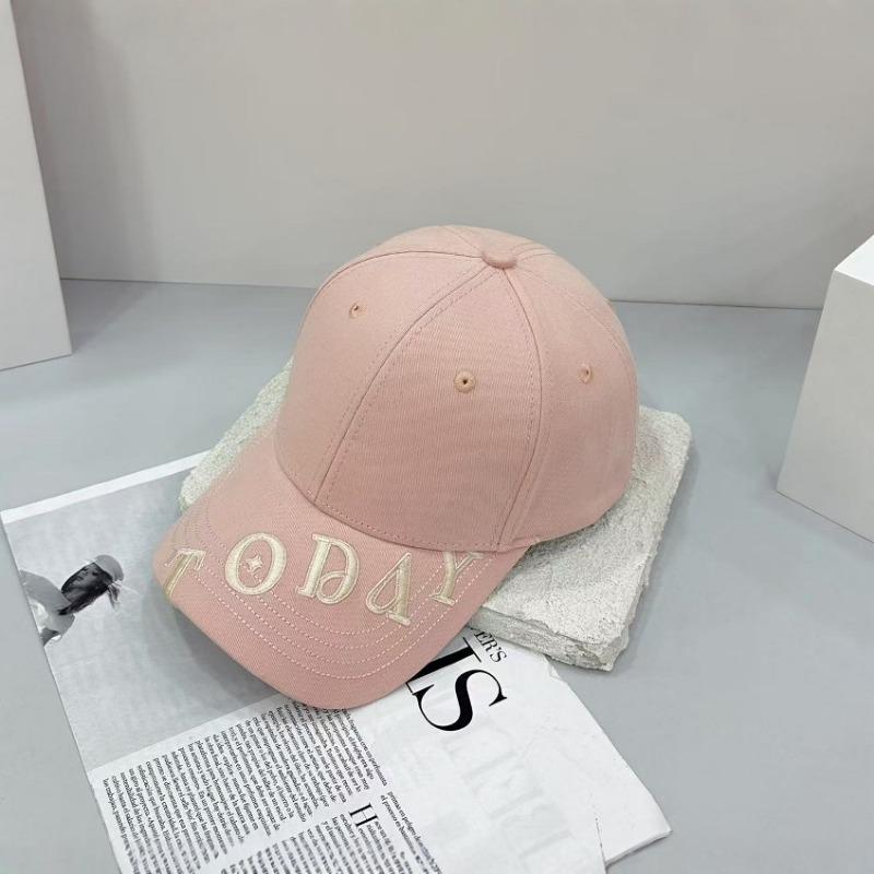 Stunning Summer Sunshade Essential Hat Women's Three-dimensional English Letter Embroidered Baseball Cap Wind Round Face Cap