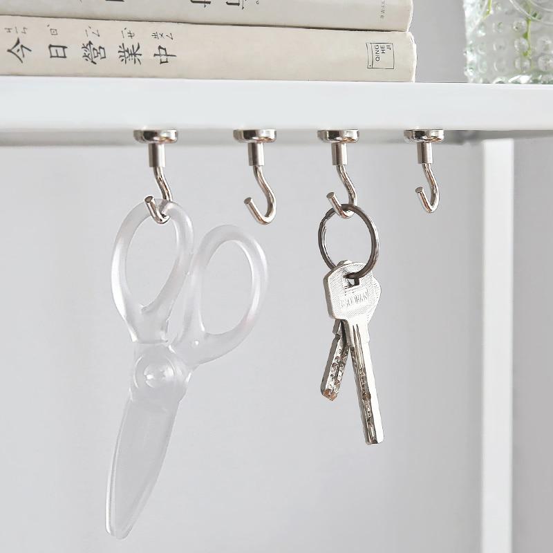 Сильные магнитные крючки, сверхмощные настенные крючки, вешалка для ключей, подвесная вешалка для чашки для домашней кухни, бара, организация хранения