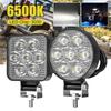 6500K Square Round Bright LED Spotlight Work Light Car SUV Truck Driving Fog Lamp 1PC