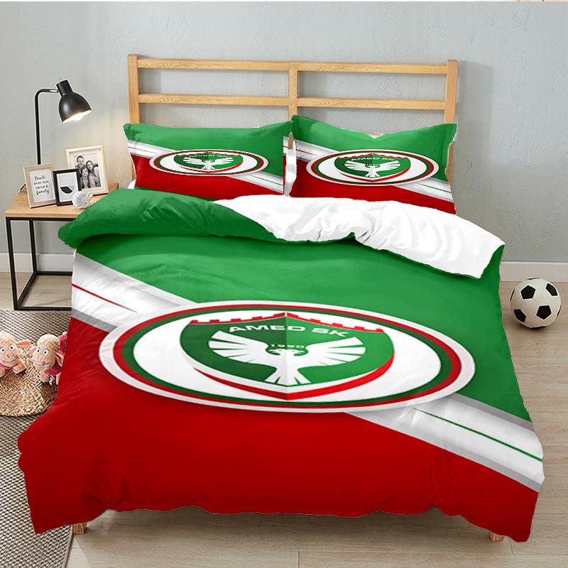 Amed Sk Crest Design 3PCS Bedding set,Ideal for 1pc Duvet Cover And 2pcs Pillowcases Perfect for Fan gift,Ideal for Bedroom, Dormitory