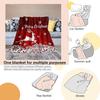 Christmas Snow Scene Theme Flannel Throw Blanket Soft Lightweight Warm for Living Room Bedroom Bed Sofa Couch Kids Adults Gifts