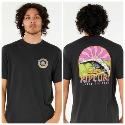 Новая мужская футболка Ripcurl с принтом букв, с коротким рукавом, летняя, для занятий спортом на открытом воздухе, для серфинга, с коротким рукавом, для фитнеса, футболка с коротким рукавом