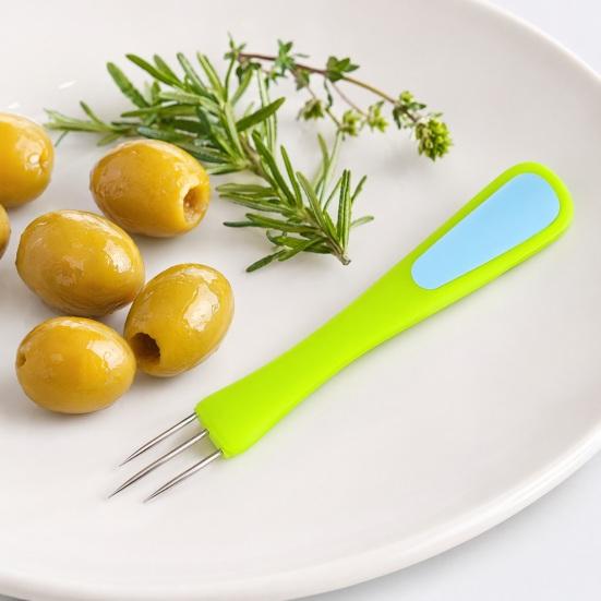 Olive Spoon Set, Hands-Free Long Handle Jar Clamps, Multi-Functional Pickle Grabber Tool, for Olives Can Onion Cucumber