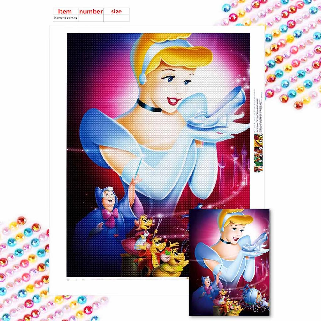 DIY Diamond Painting Crystal Shoes and The Princess Cross Stitch Kit Mosaic Art Diamond Painting Full Circle Diamond Home Decoration