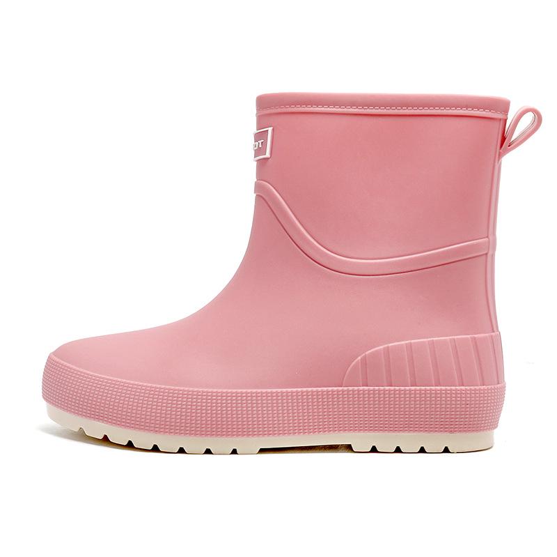 Модные женские резиновые сапоги в японско-корейском стиле — водонепроницаемые, нескользящие, прочные, с мягкой подошвой, удобные для использования на открытом воздухе, в магазинах, на кухне.