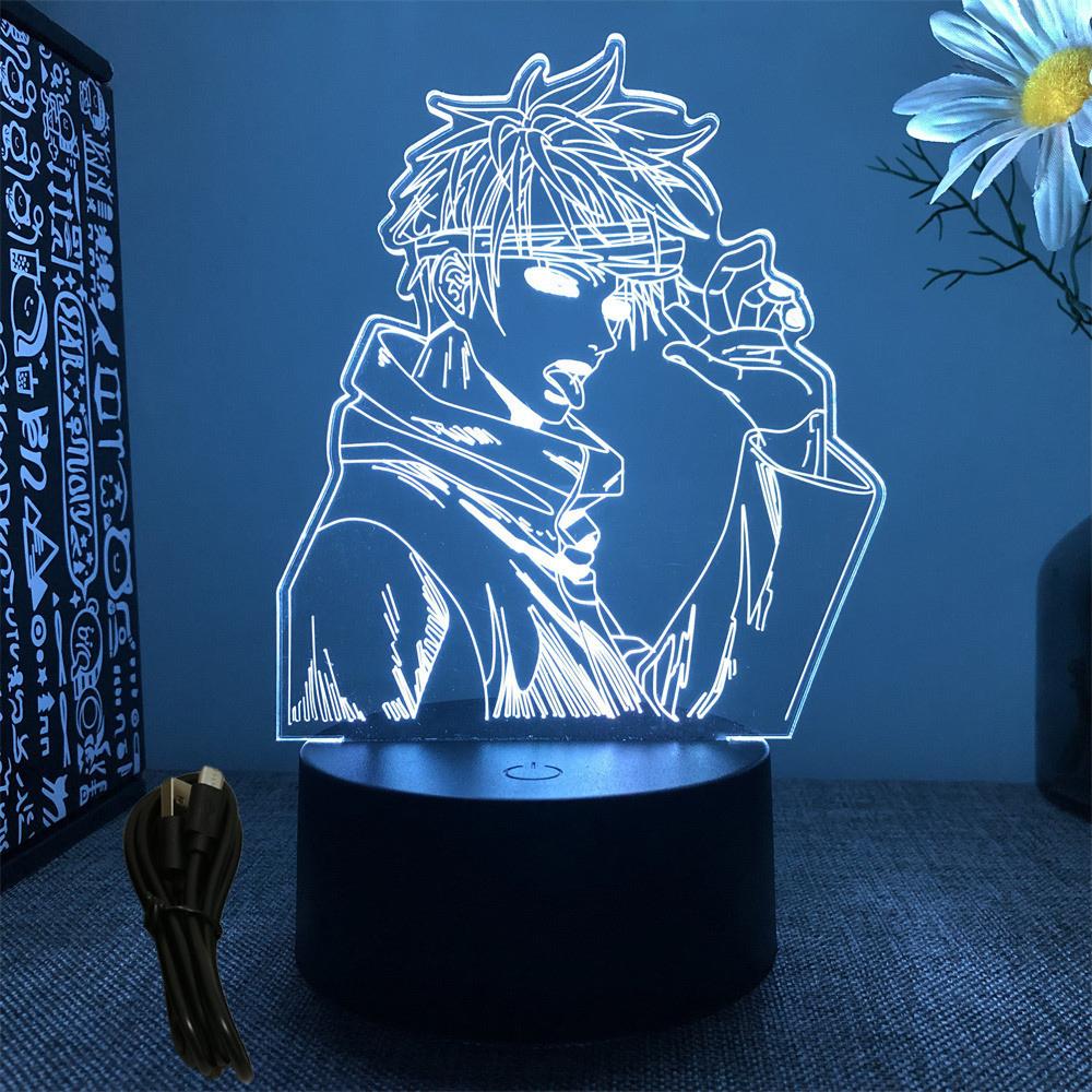 3D Anime Lamp Jujutsu Kaisen Led Night Light RGB Table Lamps Satoru Gojo Action Figure Kids Bedroom Desk Home Decor Friend Gifts