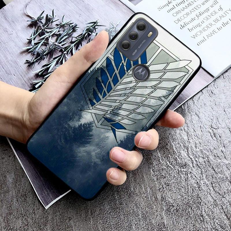 Чехол для телефона «Атака Титанов» для Motorola Moto E32 E20 E40 G22 G52 G20 G30 G100 G60 G50 G10 GPure GStylus G9 One Action Macro