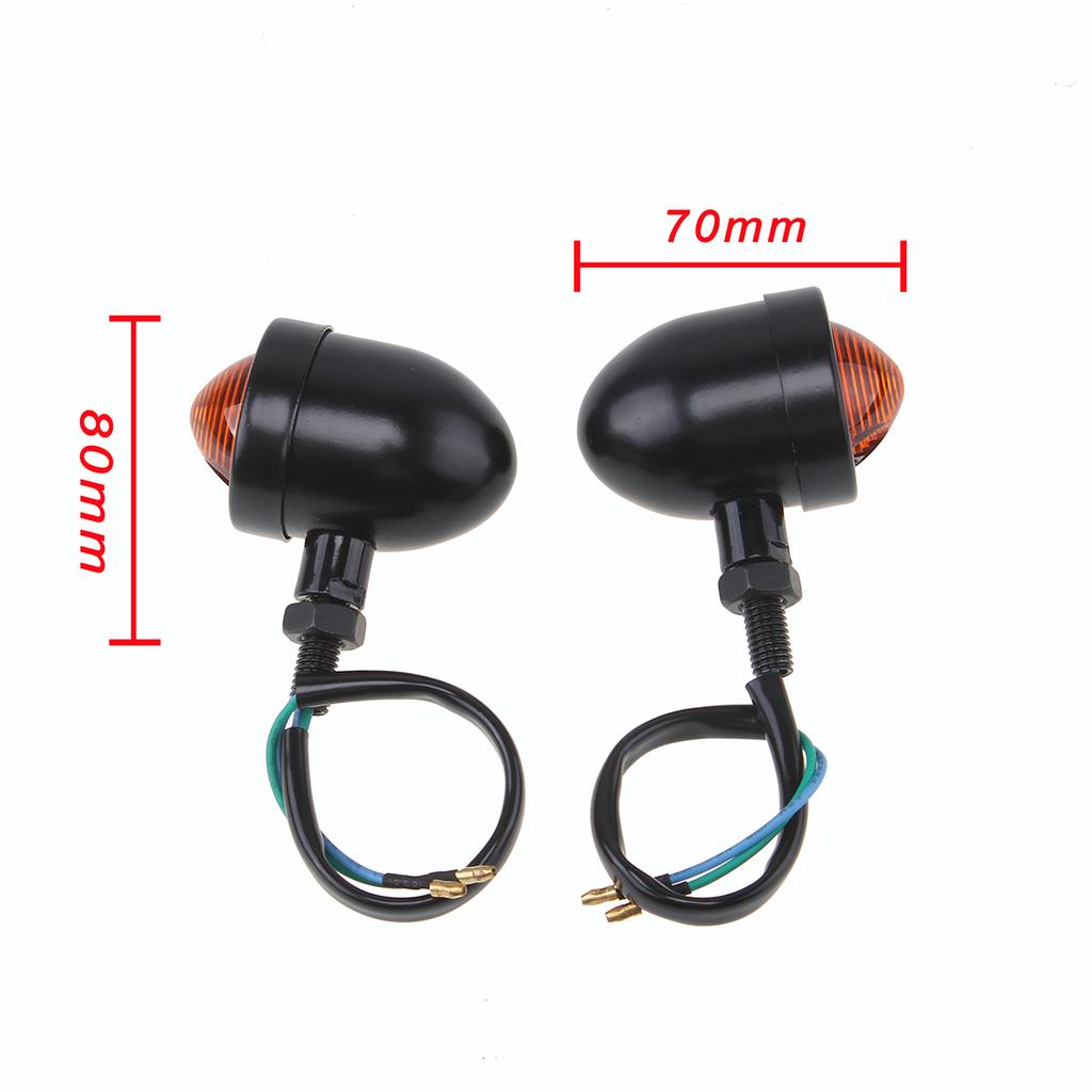 Мотоциклетные универсальные указатели поворота, мини-мигалка, янтарный индикатор, сигнальная лампа 12 В, ретро-мигалка для мотоцикла, аксессуары для гонщиков Cafe Racer