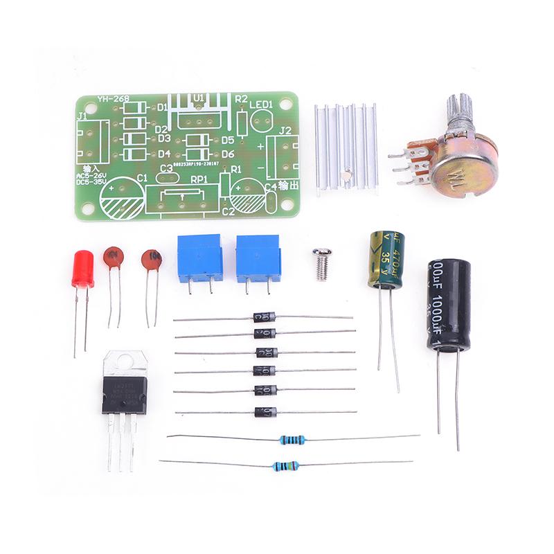 LM317 Continuous Adjustable Power Supply Kit DC Circuit Experiment Electronic Component DIY Teaching Training Part